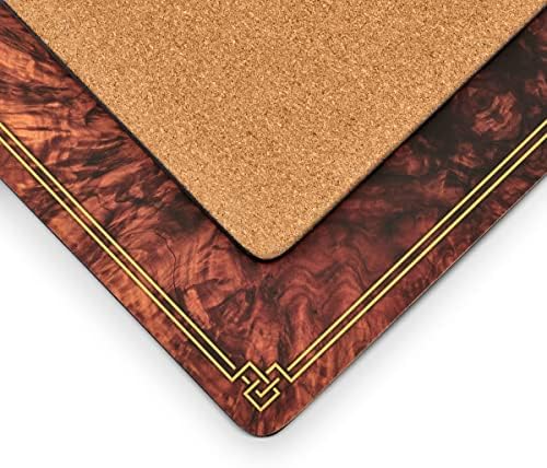 Pimpernel Walnut Collection Placemats | סט של 4 | מחצלות עמידות בחום | לוח מגובה פקק | סט פלייס